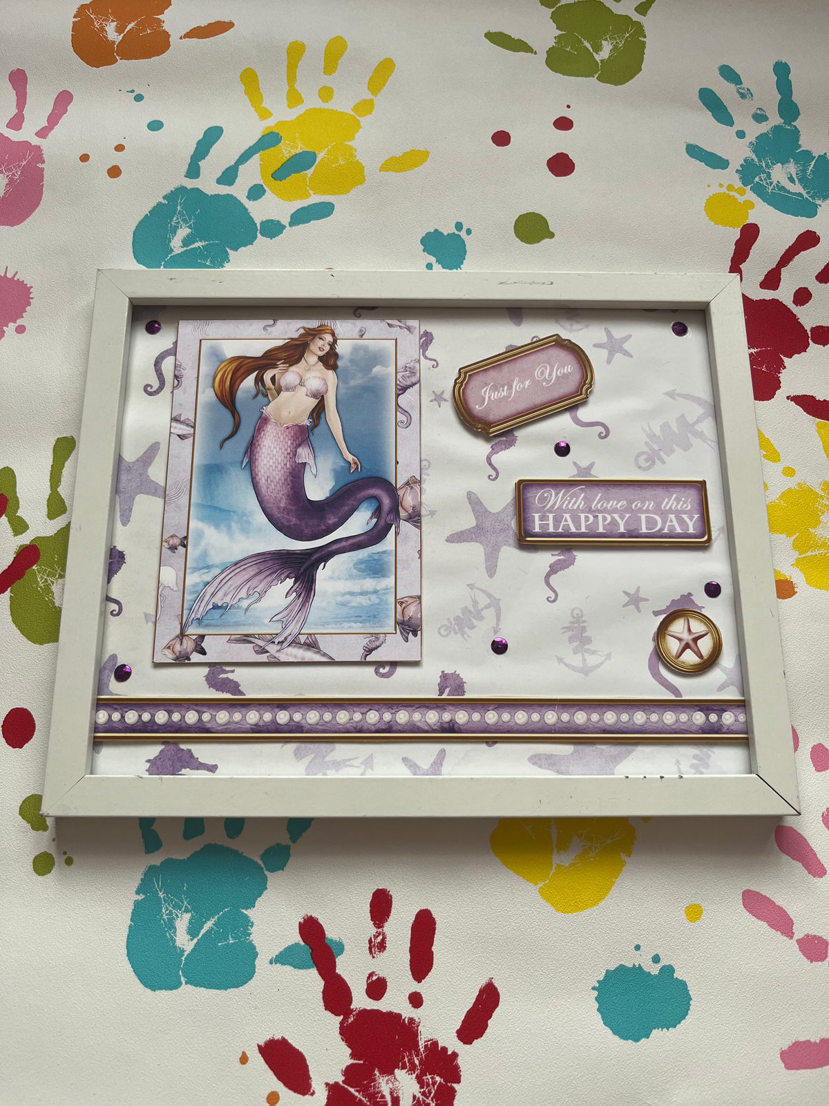 Mermaid Just For You Pop Out Frame 9 x 11
