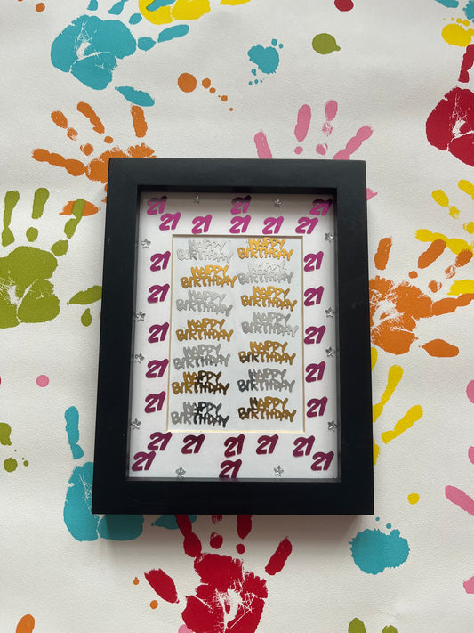 21st Birthday Frame 8 x 6