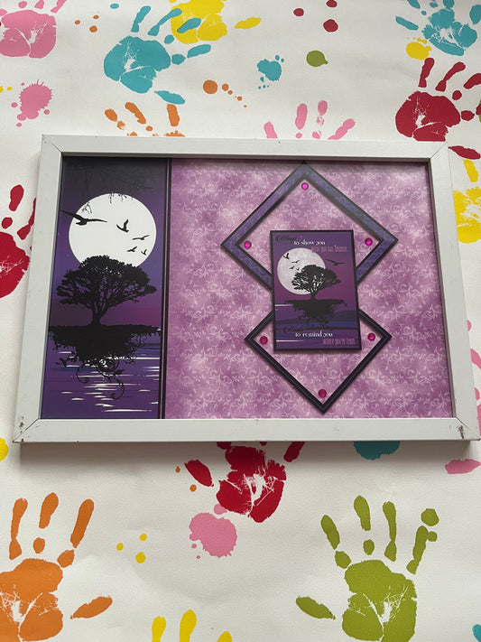 Purple Silhouette Wings & Routes Frame 9.5 x 12.5